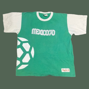 1970 Vintage Mexico World Cup (Presidente Brandy) Commemorative Soccer T-Shirt